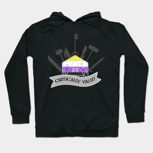 Critically Valid: Nonbinary Pride Hoodie